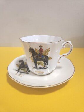 Souvenir Tea Cup RCMP Niagara Falls Royal Grafton for Collectors